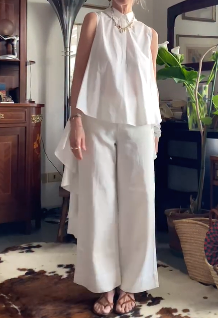 Chic Short Front And Long Back Top