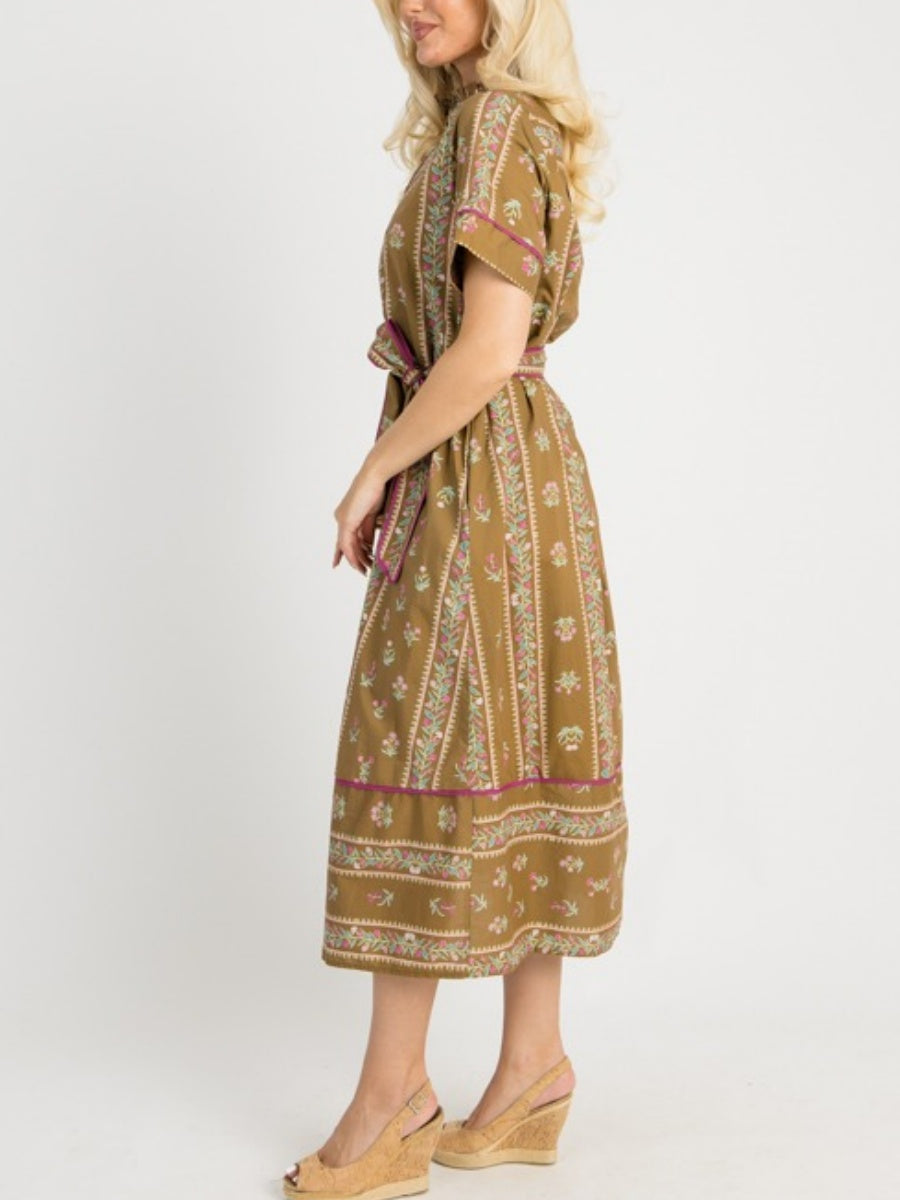 Floral Lanes Midi Dress
