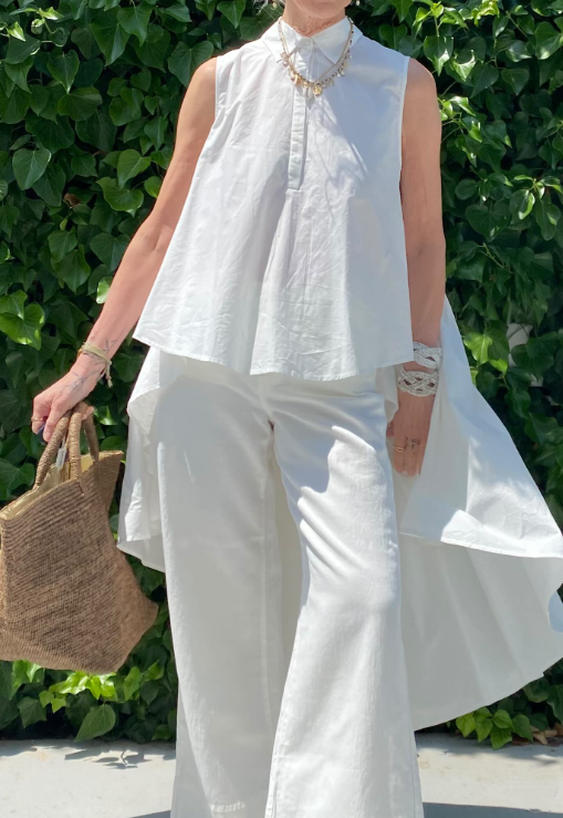 Chic Short Front And Long Back Top
