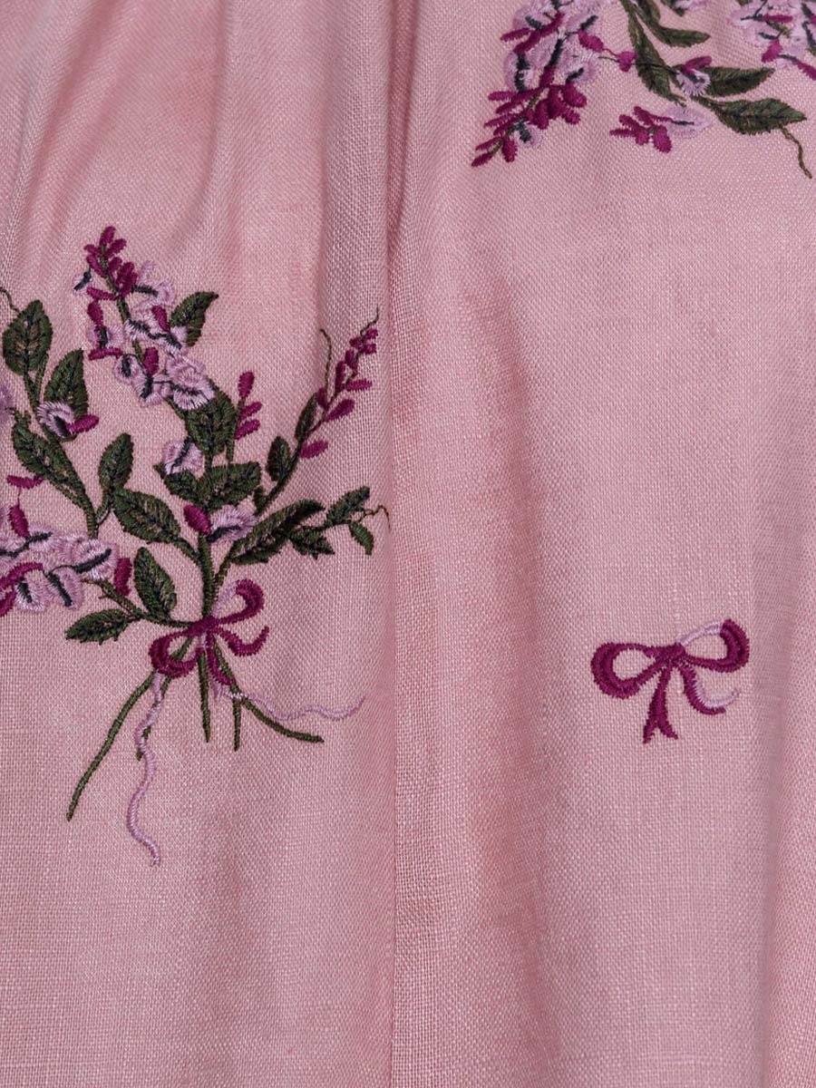 Pink Floral Print Maxi Dress