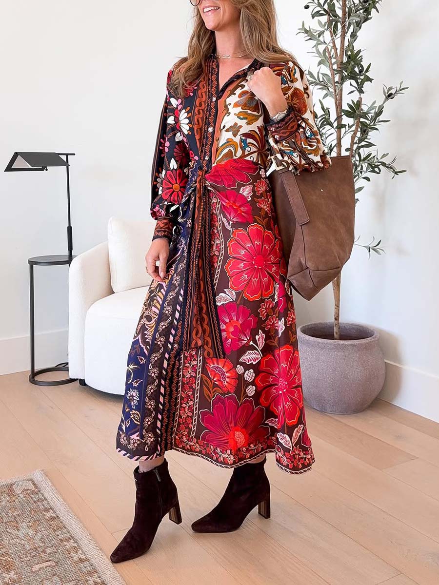 Viscose Chemise Midi Dress