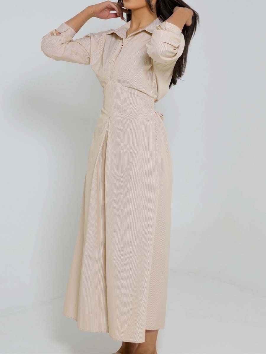 Pinstripe Shirt Dress