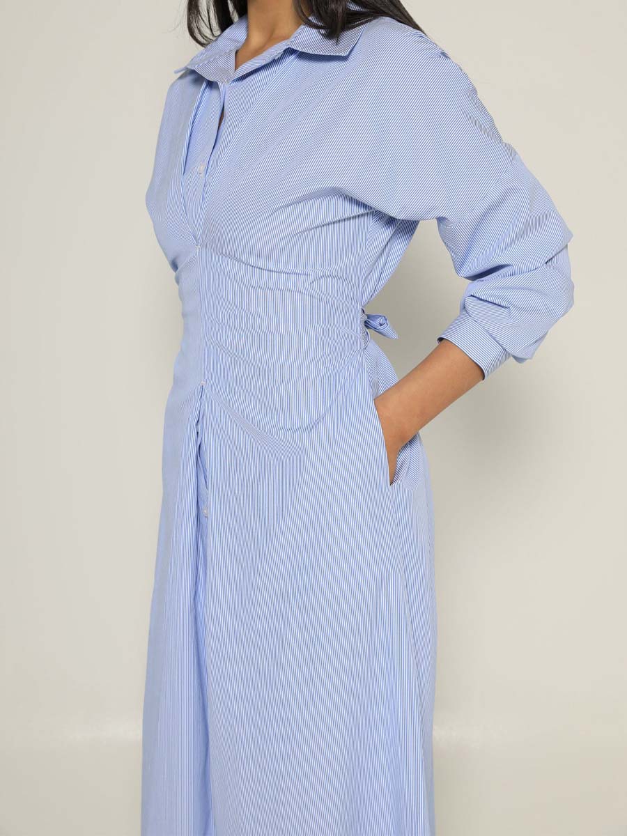Pinstripe Shirt Dress