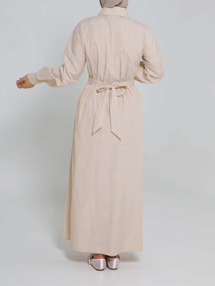 Pinstripe Shirt Dress