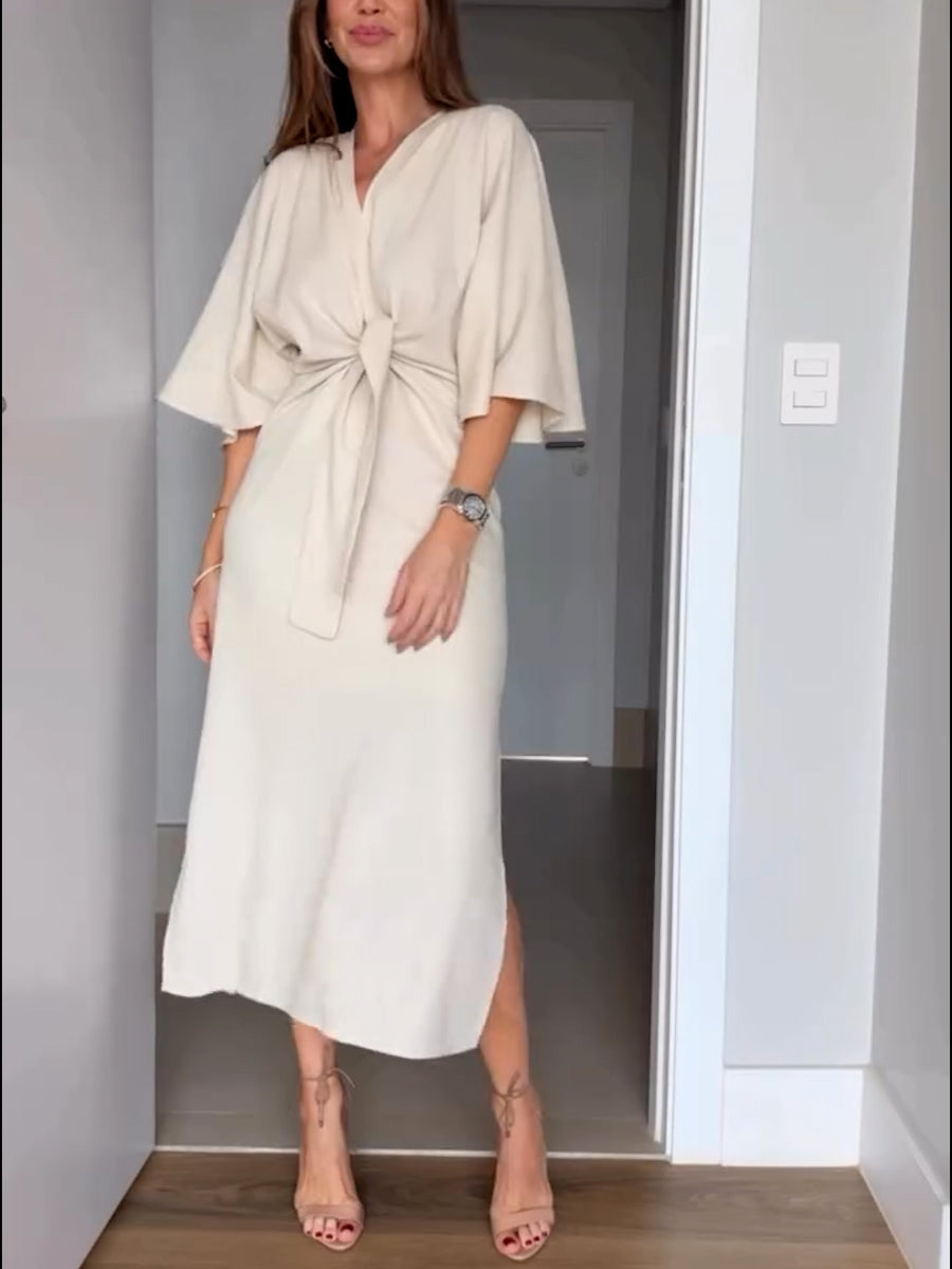 Half Sleeve Midi Dress