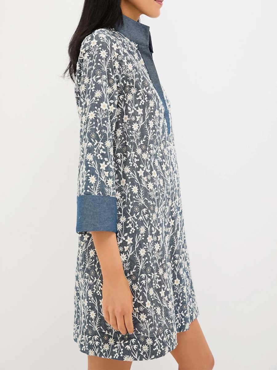 A-line Shift Silhouette Mini Dress