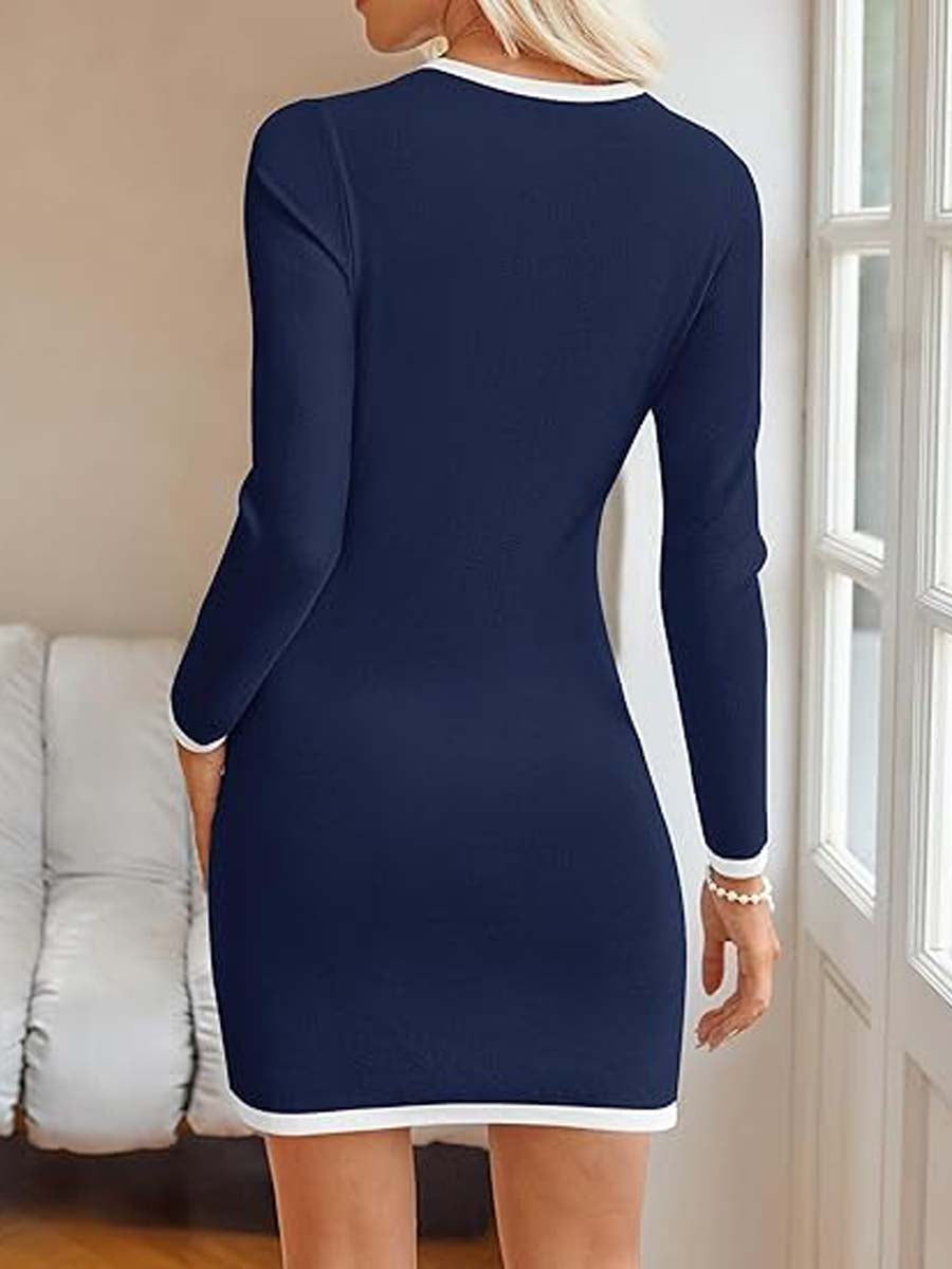 Color Block Knit Dress