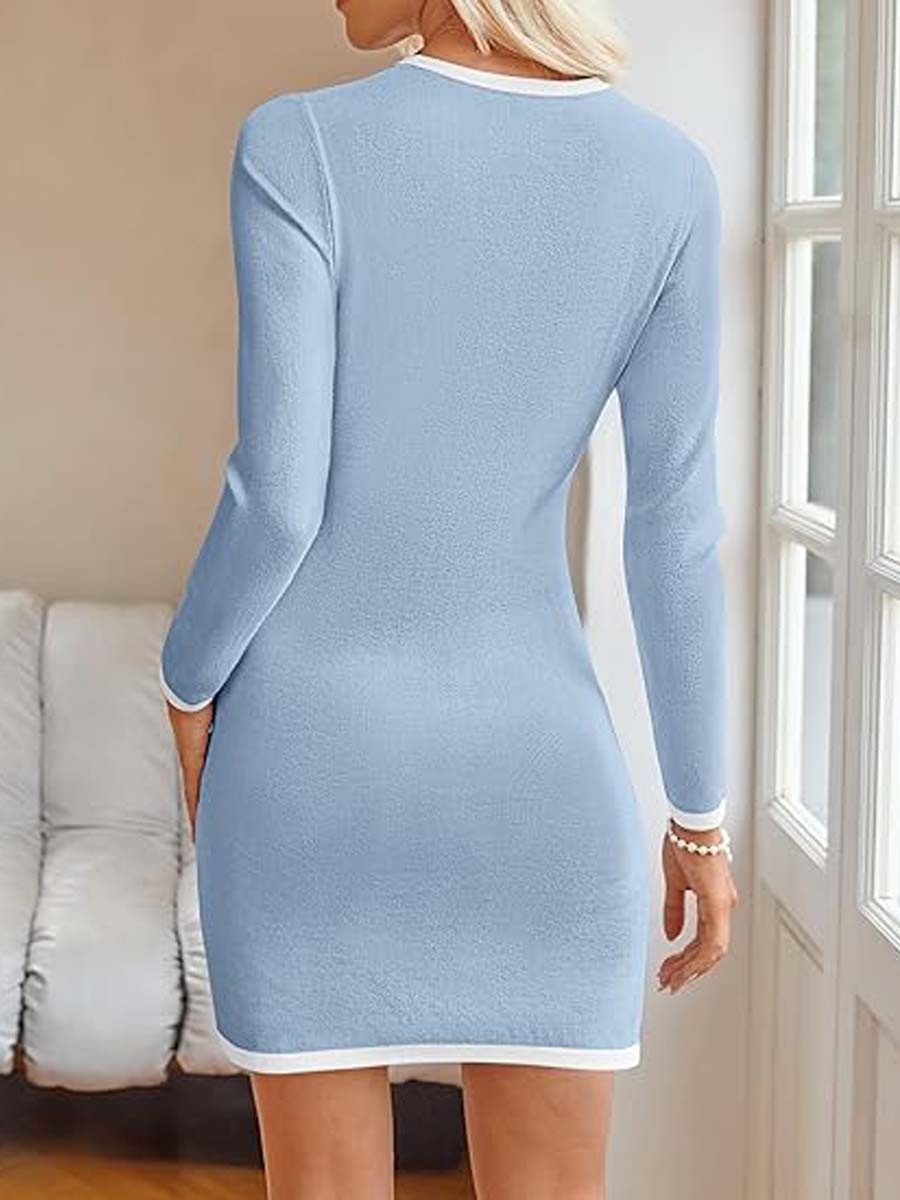 Color Block Knit Dress