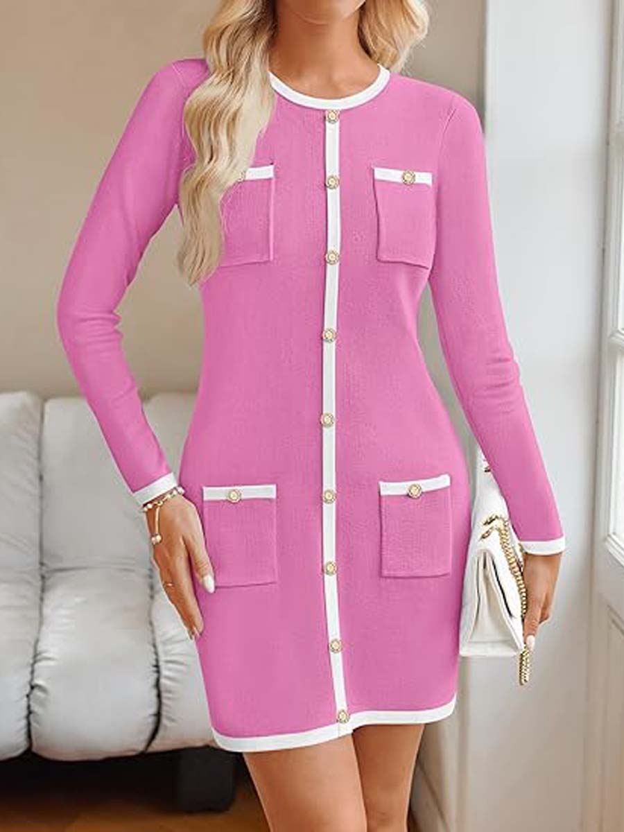 Color Block Knit Dress