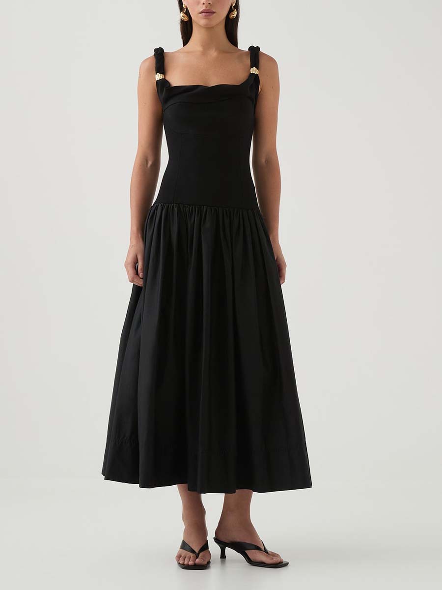 Twist Neckline Dress