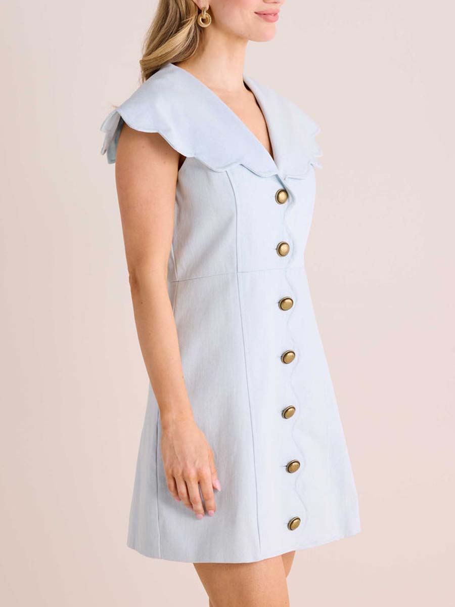 Shawl Collar Mini Dress