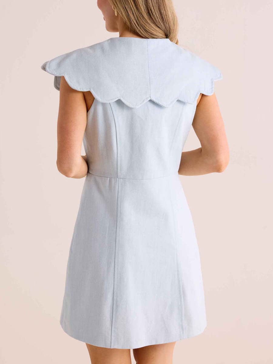 Shawl Collar Mini Dress