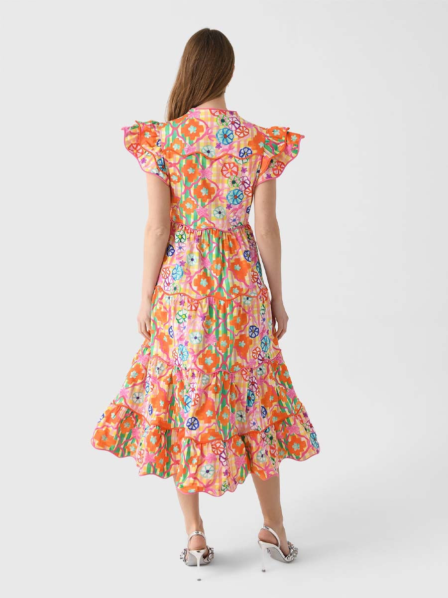 Tiered Skirt Multicolor Dress