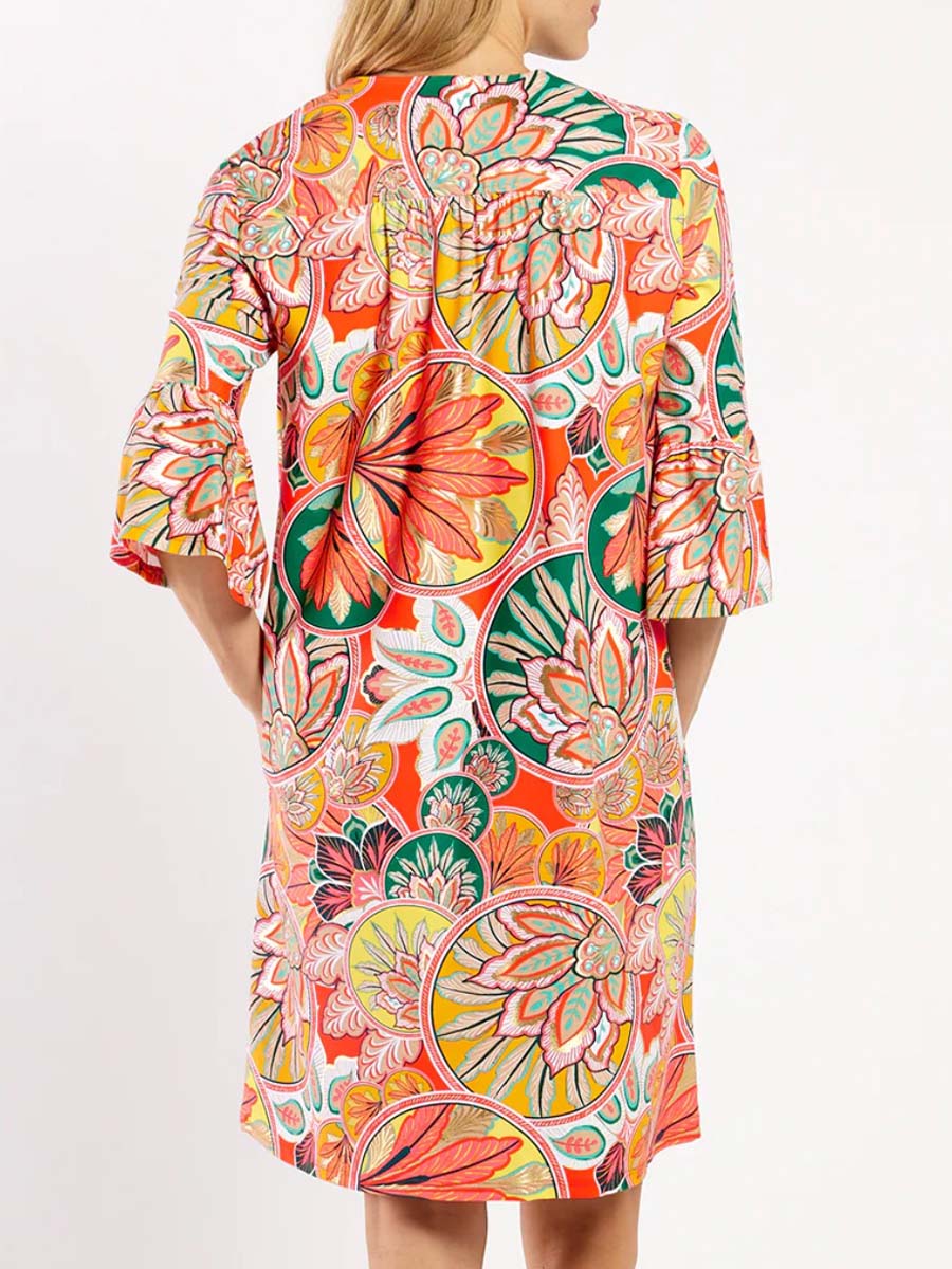 V-Neck Dress With Side Pockets