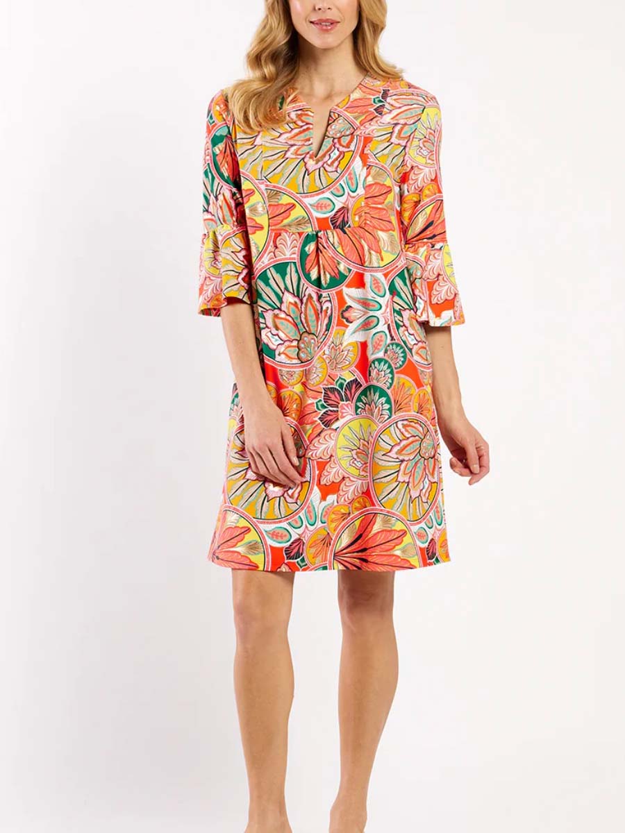 V-Neck Dress With Side Pockets