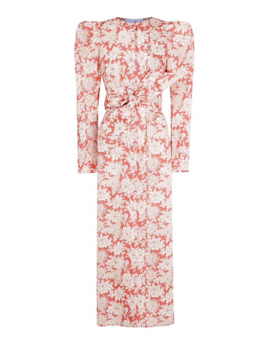 Puff Shoulder Maxi Dress