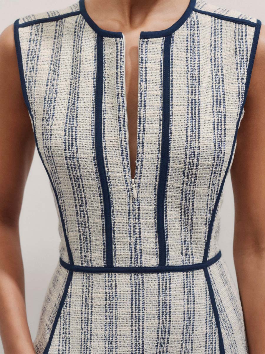 Textured Stripe Maxi Dress