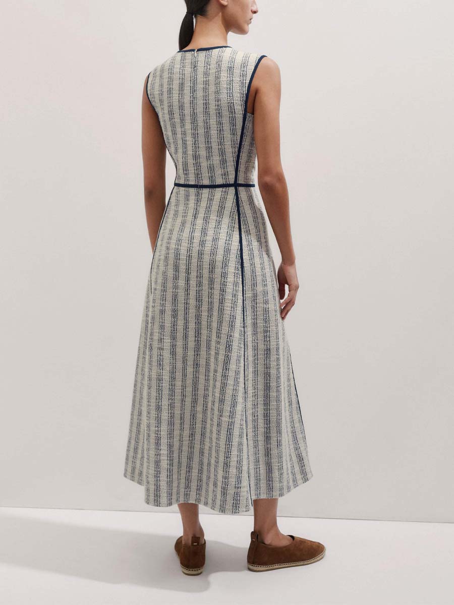 Textured Stripe Maxi Dress