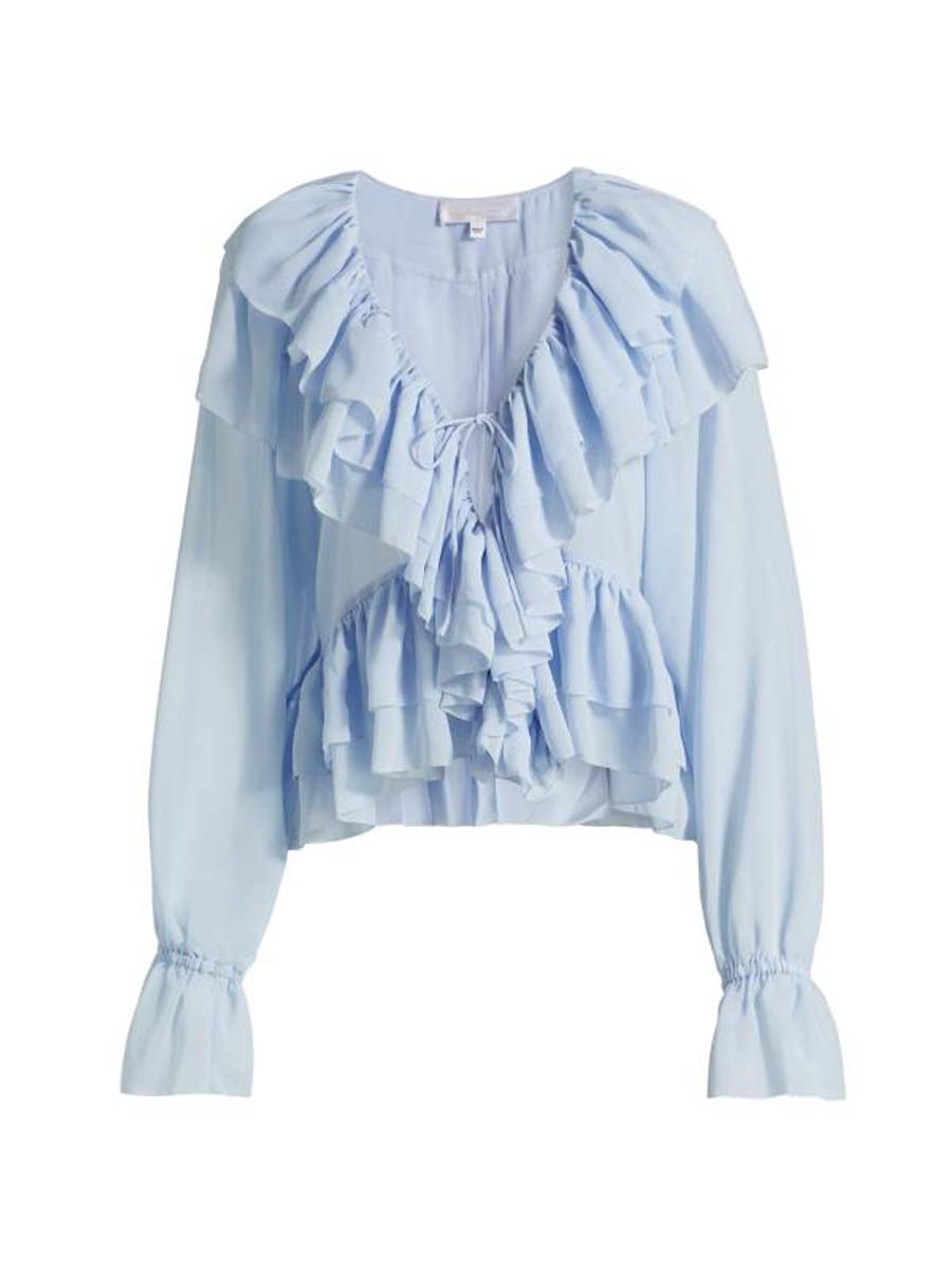 Ruffled Hem Blouse