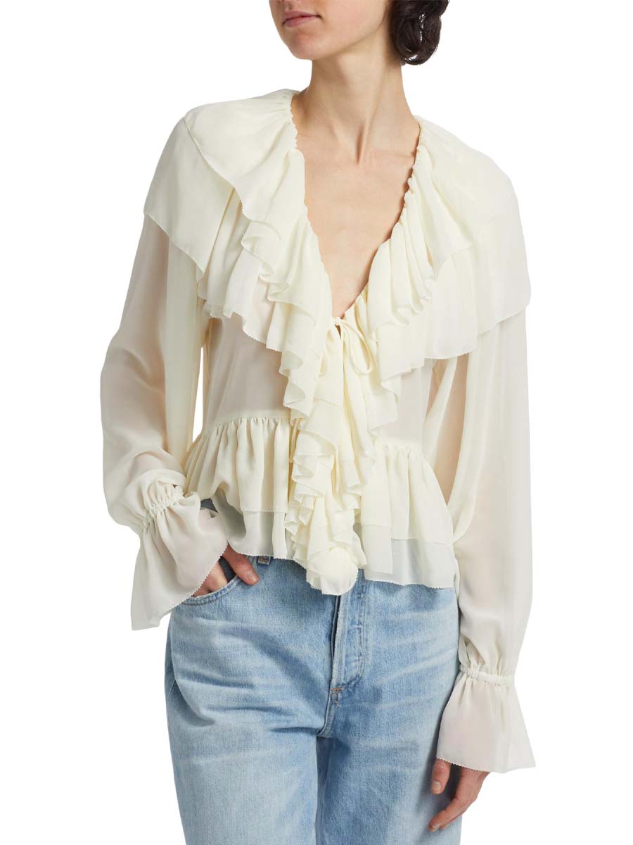 Ruffled Hem Blouse