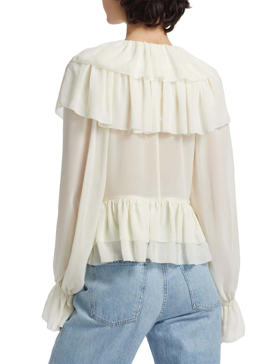 Ruffled Hem Blouse