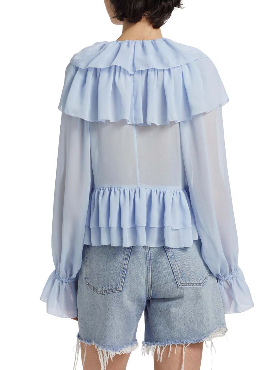 Ruffled Hem Blouse