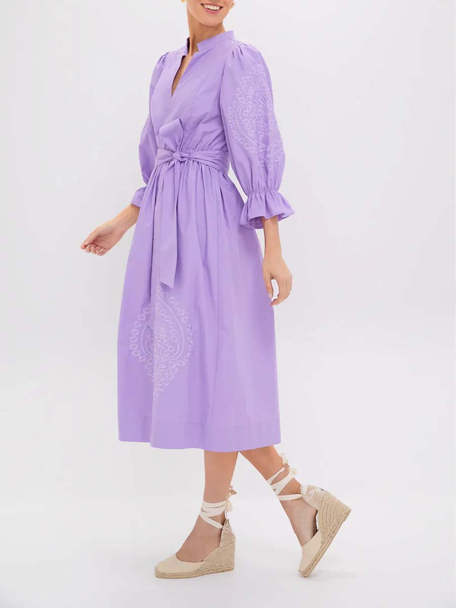 Embroidery Midi Dress
