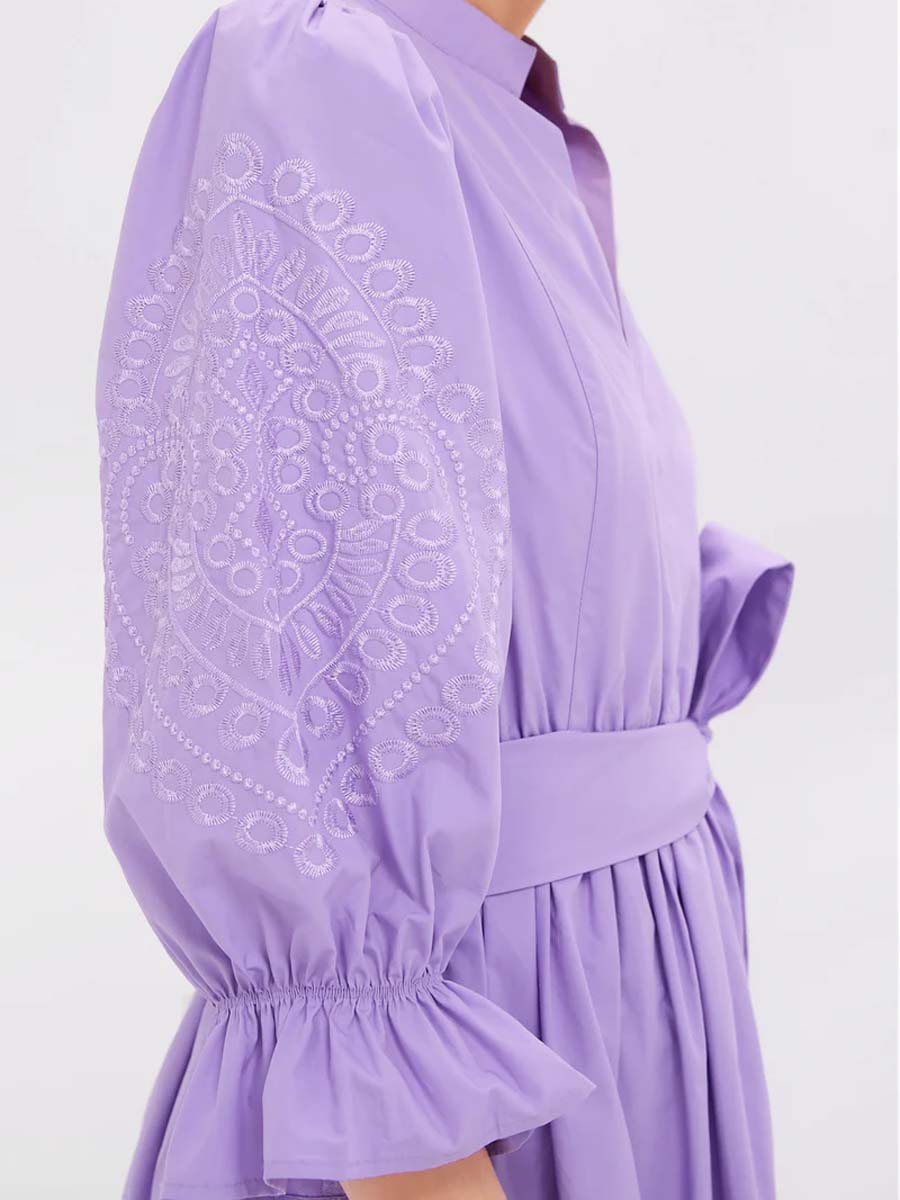 Embroidery Midi Dress