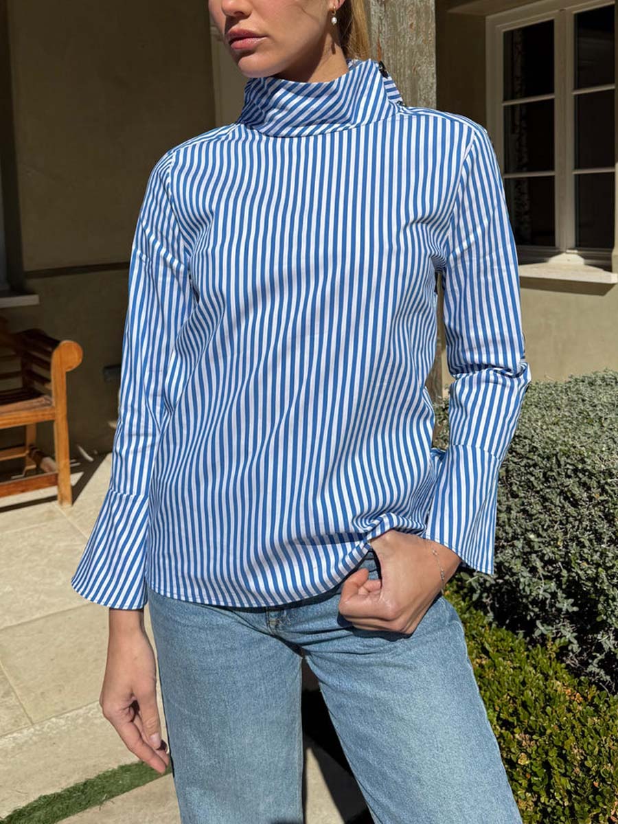 Striped Button Blouse