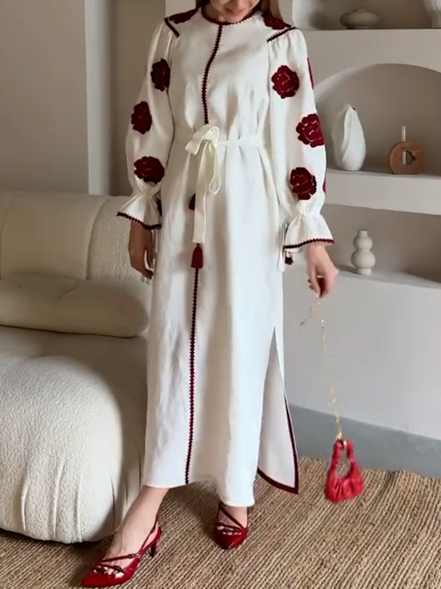 Embroidery Midi Dress