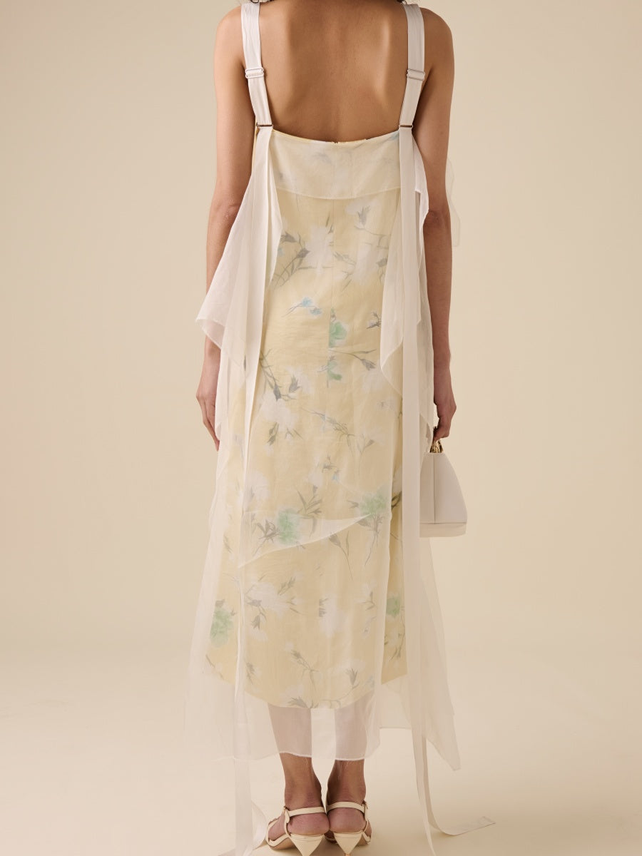 V-Neck Slip Midi Dress