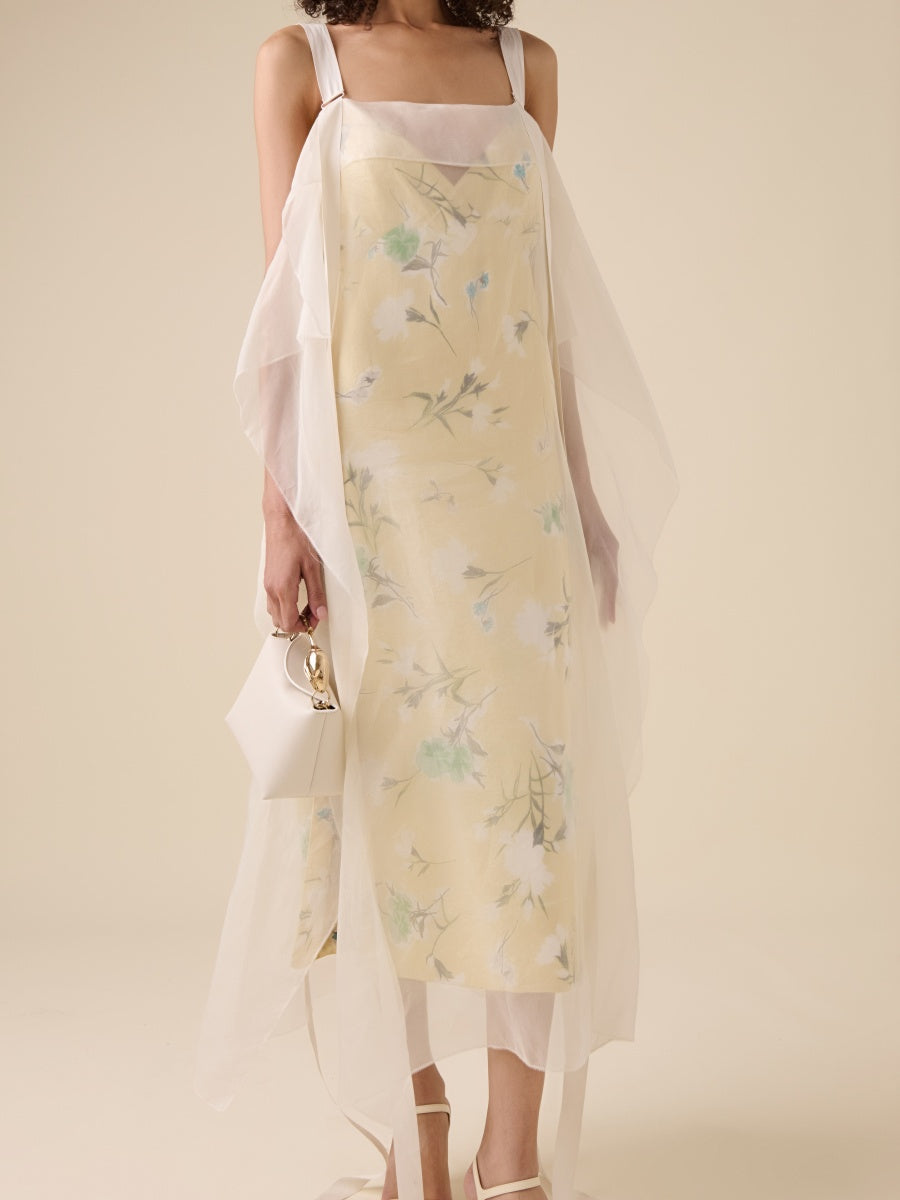 V-Neck Slip Midi Dress