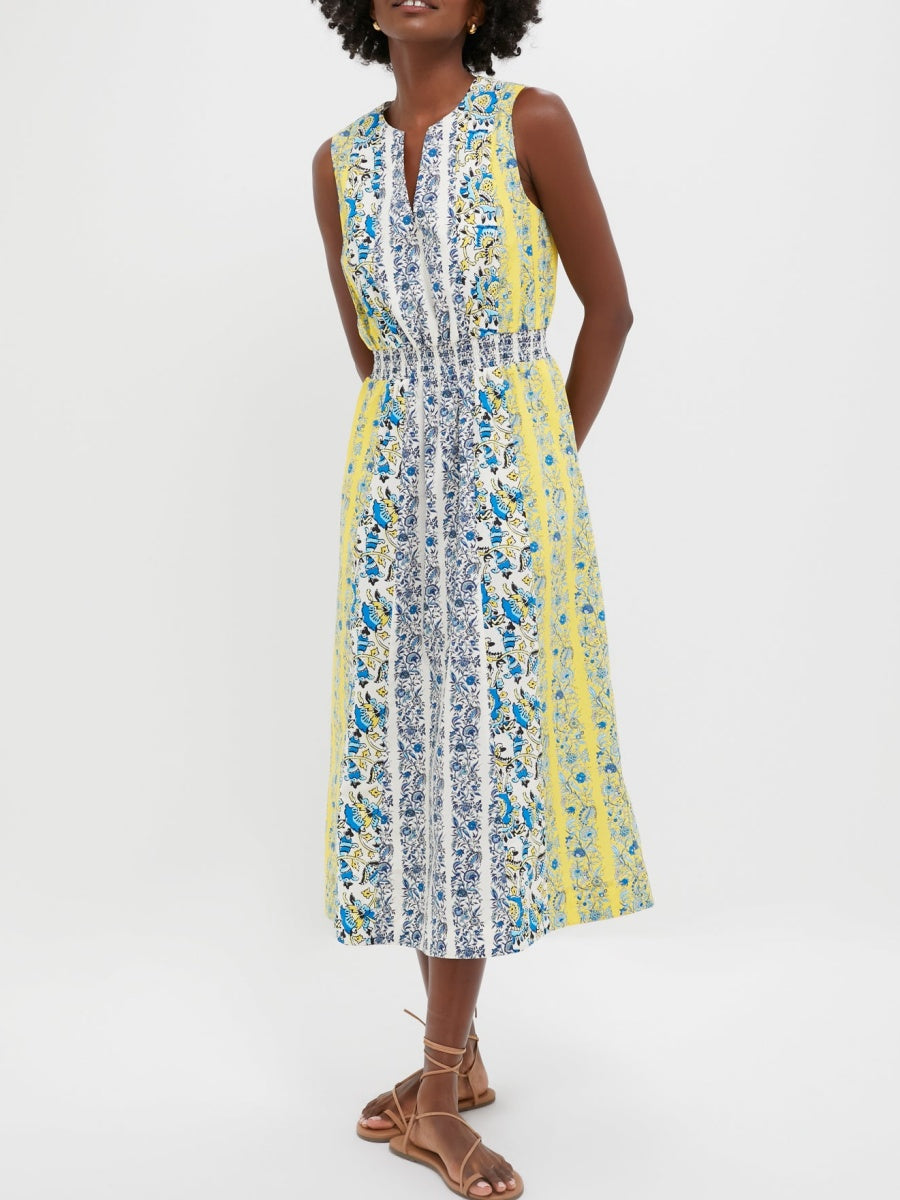 Goldenrod Chintz Stripe Dress
