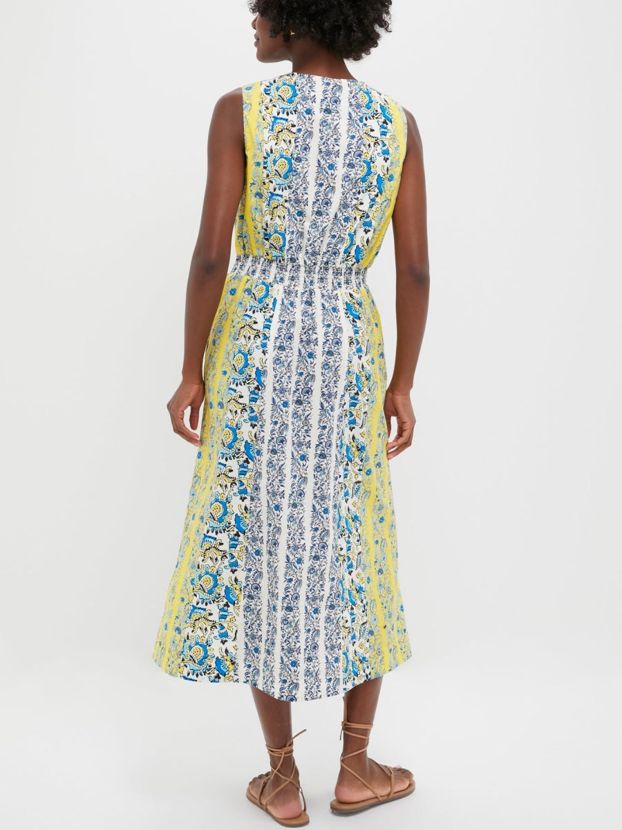 Goldenrod Chintz Stripe Dress