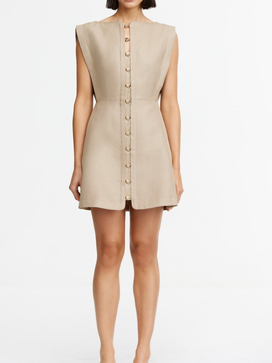 Fitted Waist Mini Dress
