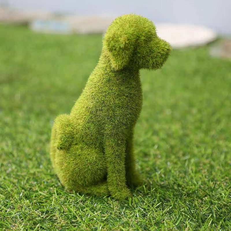 Outdoor Grass Green Puppy Ornaments