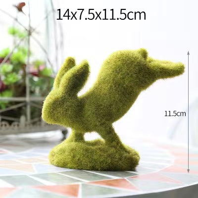 Outdoor Grass Green Puppy Ornaments