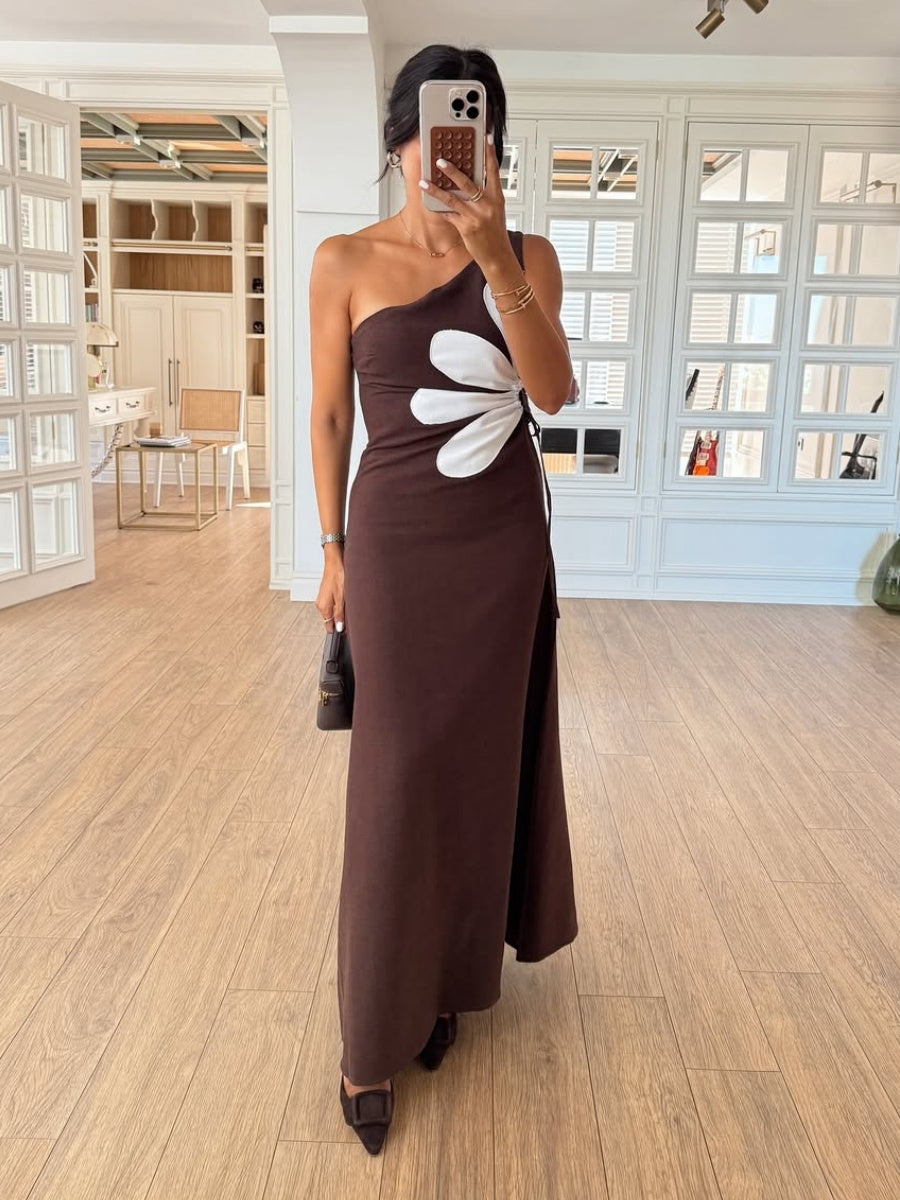 One Shoulder Cut Out Dress