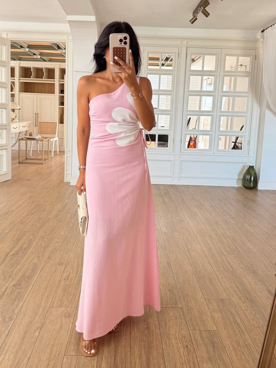 One Shoulder Cut Out Dress
