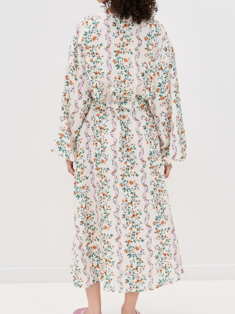 Stripe Floral Print Dress