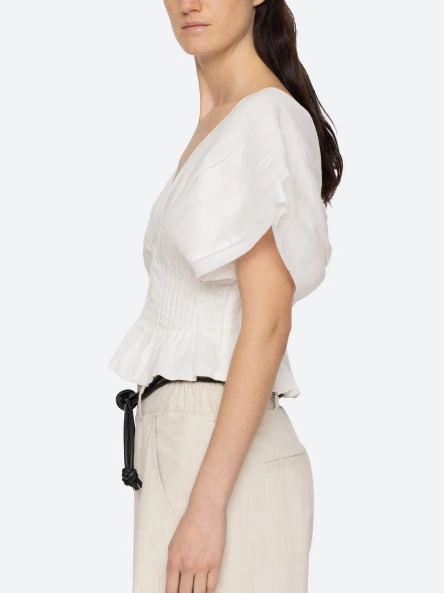 Pleated Voile Top