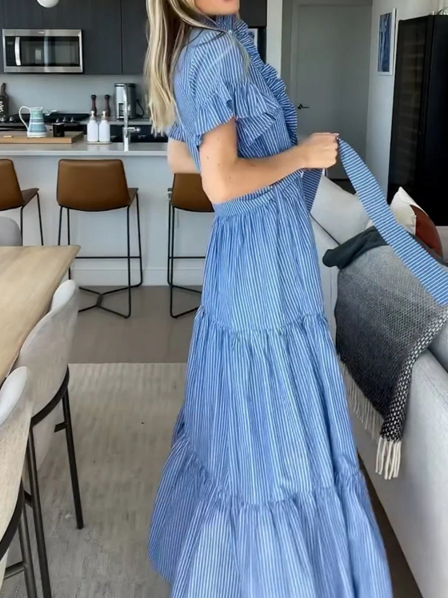 Ruffle Placket Dress