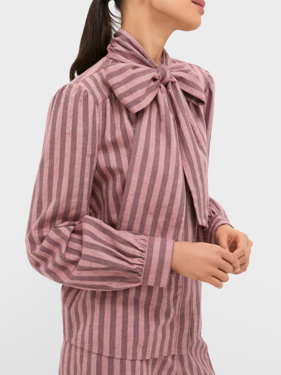 Stripe Bow Blouse