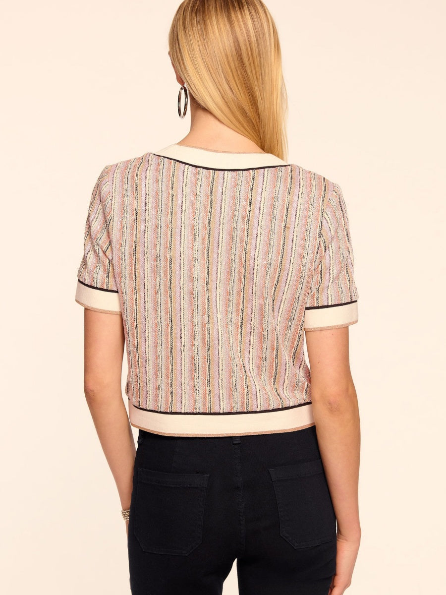 Sequin Knit Short Sleeve Jacket