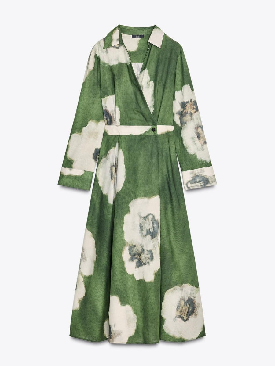 PRINTED SHIRT DRESS