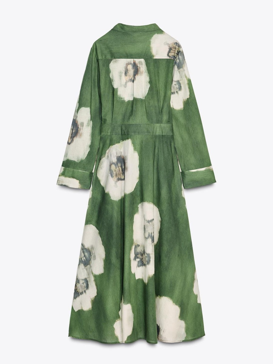 PRINTED SHIRT DRESS