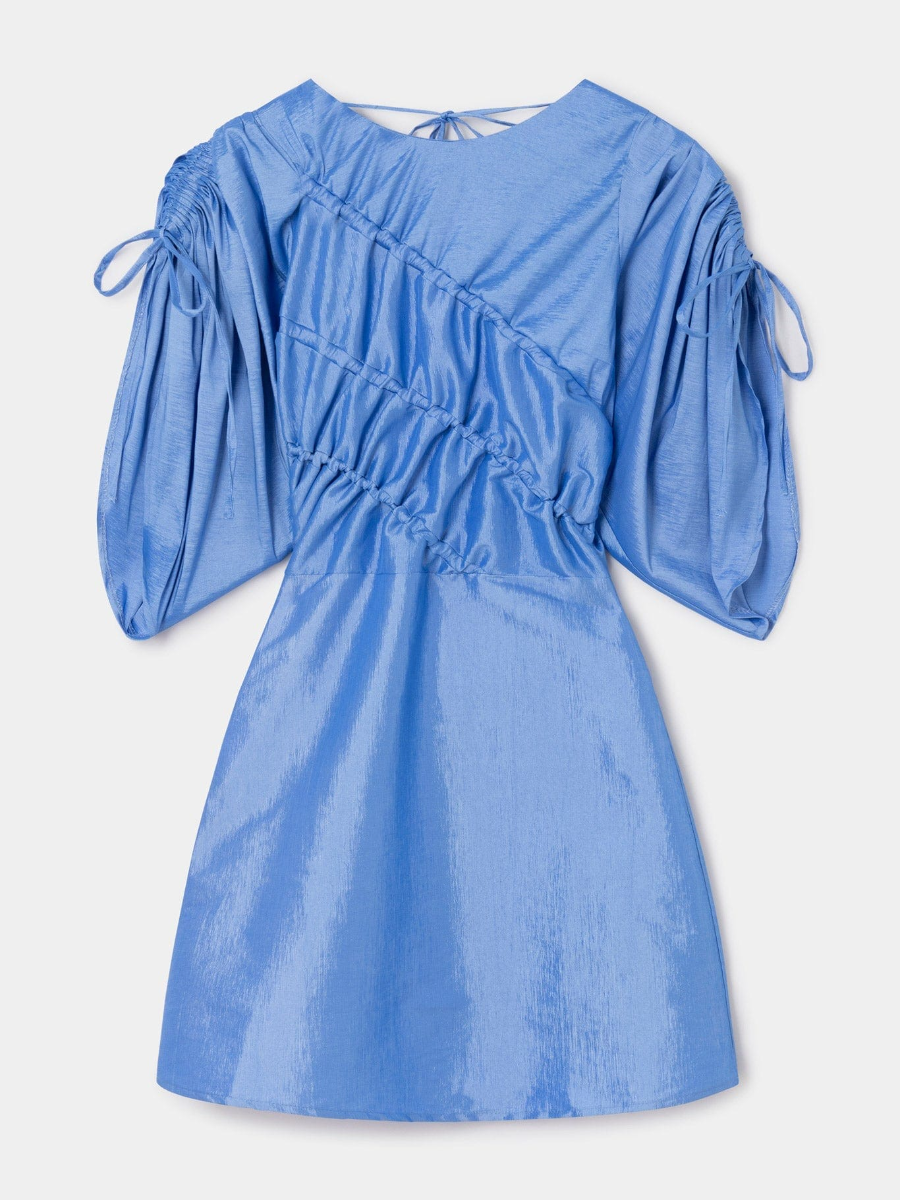 Open Back Fold Mini Dress