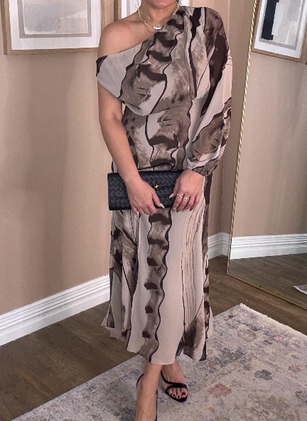 Elegant Printed Occasion Dress