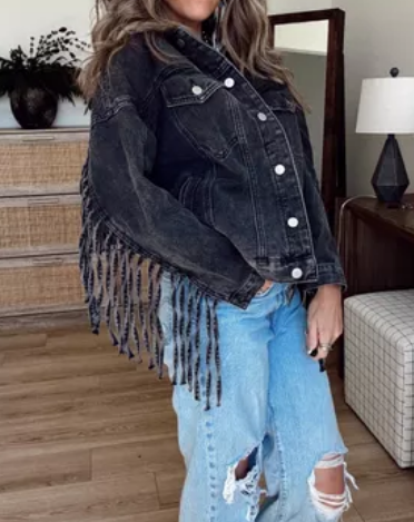 Chill Fringed Denim Jacket