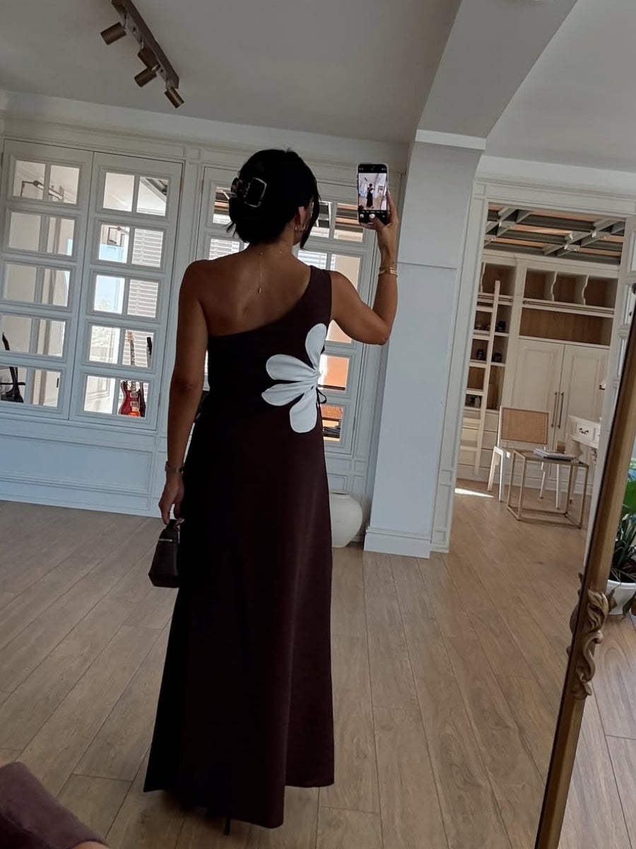 One Shoulder Cut Out Dress